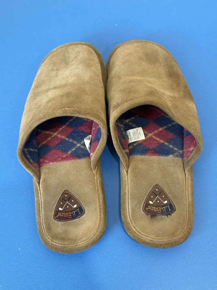 L.B. Zapatillas sin cordones Evans para hombre talla 10M US GOLF gamuza castaño 9757 Foto 2 de 4