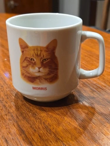 Vintage Morris The Cat By Papel Stackable Milk Glass Mug
