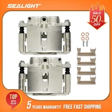 Pair Front Brake Calipers w/ Bracket for Chevy Silverado 1500 Tahoe GMC Sierra