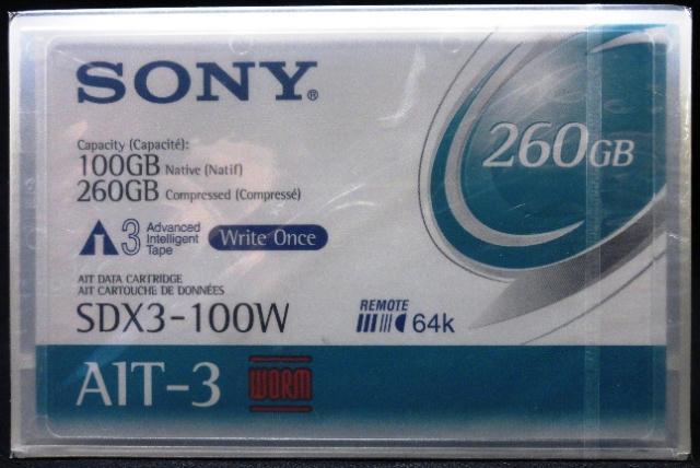 New Sealed Sony SDX3-100W AIT3 AIT 3 Tape BackUp Cartridge
