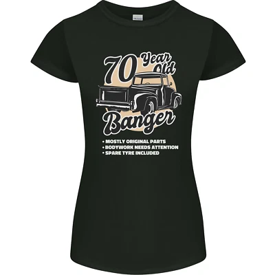 70 Jahr Old Banger Geburtstag 70th Jahre Alt Damen Petite Schnitt - Bild 1 von 4