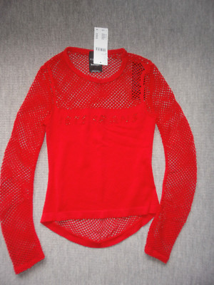 IETSFRANS Langarmshirt, Netzshirt, rot, Gr. 36 (M)