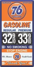 UNION 76 GAS STATION PRICE PER GALLON OLD PUMP SIGN REMAKE ALUMINUM SIZE OPTIONS