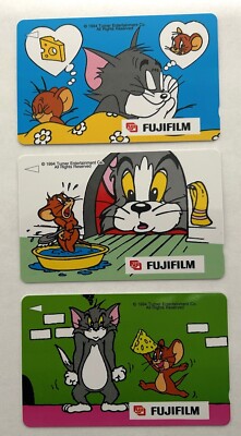 Tom and Jerry Phone Card Set of 3 FUJIFILM Singapore Telecom