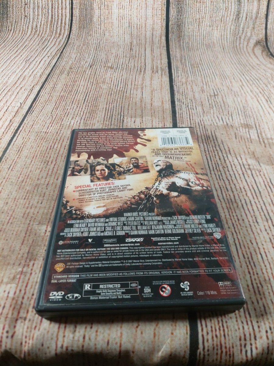 300 (DVD, 2007, Full Frame)