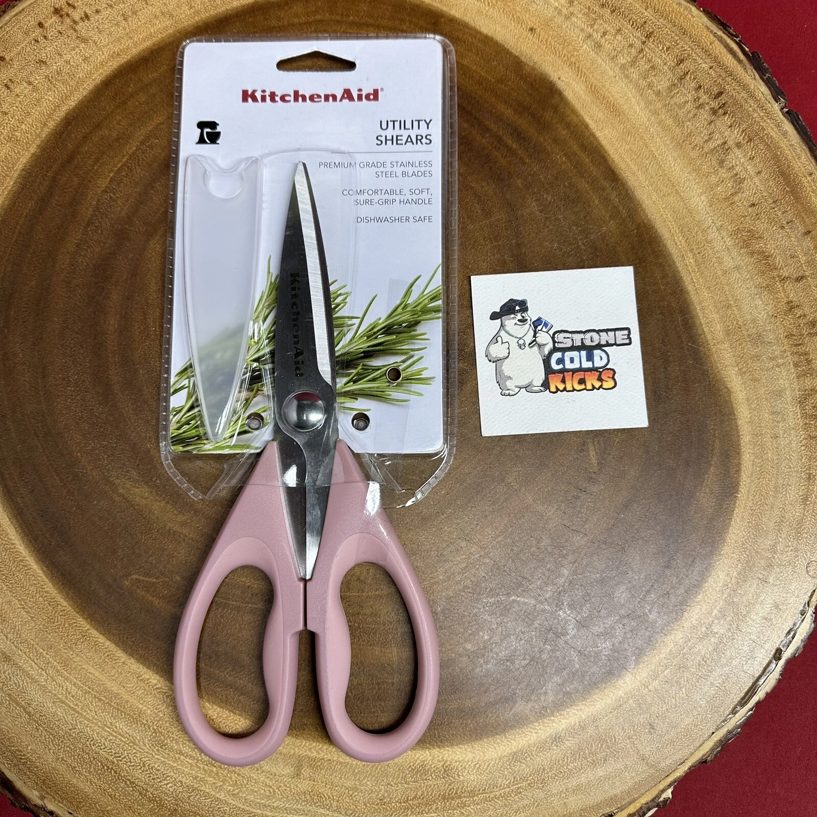 NEW KitchenAid All Purpose Kitchen Shears Kitchen Scissors Pink Dried Rose Hot🔥