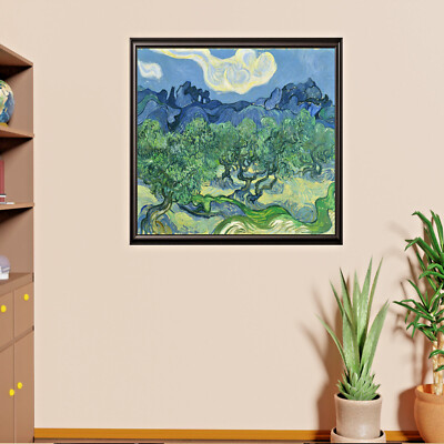 Van Gogh Olivenbäume Malerei Wandaufkleber Wandbild Poster Dekor Rahmen Effekt P010