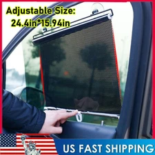 Retractable Car Auto Side Window Sun Shade Shield Cover Roller UV Curtain Visor