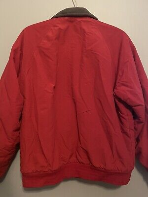 Cabela's Jacket Mens Size Medium Tall Red Nylon Coat Fleece Cabela's Jacket Mens Size Medium Tall Red Nylon Coat Fleece