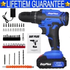 21V CORDLESS COMBI DRILL DRIVER ELECTRIC POWER SCREWDRIVER WITH BITS SET+BATTERY