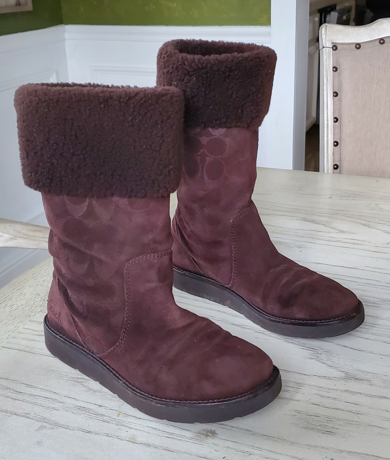 Leather Suede Boots size 