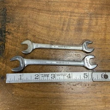 Vintage Pair Of Nice Westcraft Open End Wrenches. 3/8 By 7/16 And 1/2 By 7/16.