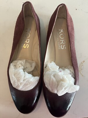 Michael Kors Odell Suede Ombre Studded Ballet Flats Shoes 6.5m