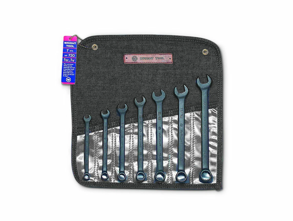 Wright Tool WRIGHTGRIP 2.0 12 Point Black Combination Wrench Set SAE 720