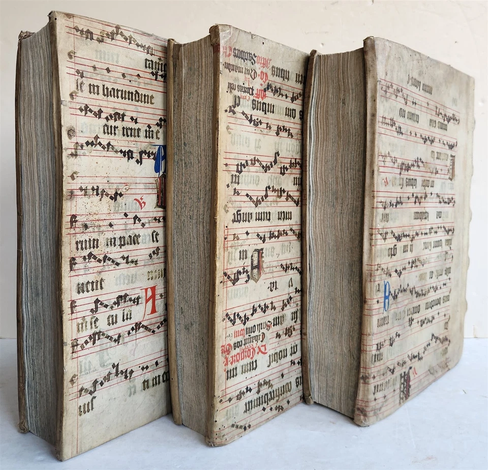 INCUNABULA AÑOS 1470 INCREÍBLE JUEGO FOLIO 3 VOLÚMENES antiguo INCUNABLE Panteología Foto 2 de 4