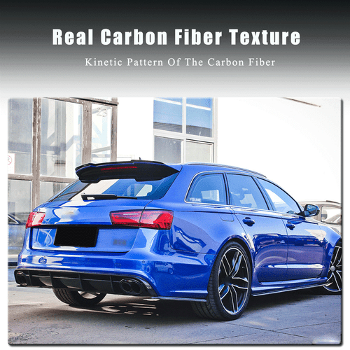 Fit For Audi A6 RS6 C7 13-18 Real Carbon Fiber Side Skirts Extension Lip Spoiler - Bild 2 von 12