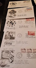 FIVE CANADIAN POSTAGE STAMPS FIRST DAY OF ISSUE STAMP!   e8804UXX