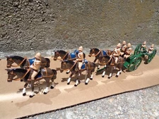 Trophy Miniatures of Wales, British RHA Royal Horse Artillery caisson & gun crew