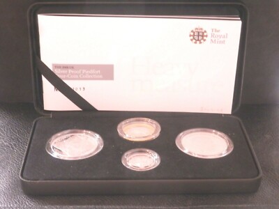 2008 Piedfort Sterling Silver Proof 4 Coin Set Inc 2x£5, £2