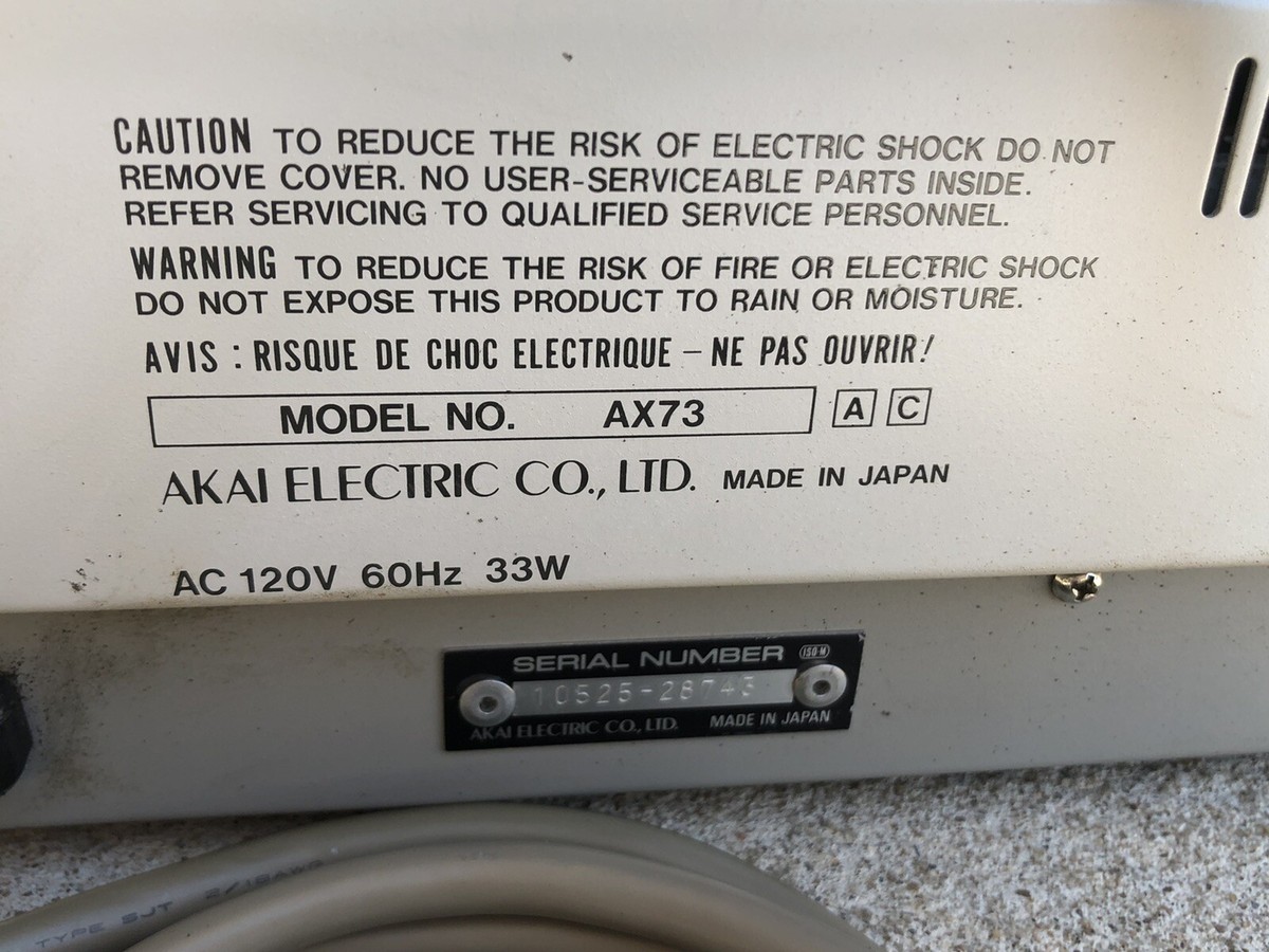 Vintage Akai AX73 Analog Synthesizer Keyboard NOT-TESTED SOLD AS