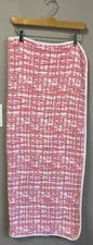 Chickpea Pink Muslin Dream Blanket Swaddle Receiving White Reversible 31.5x38