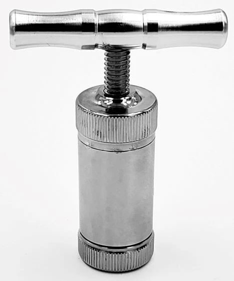 Prensa prensatelas compresor de aleación de aluminio mango en forma de T tabaco hierba prensa exprimidor Foto 3 de 4