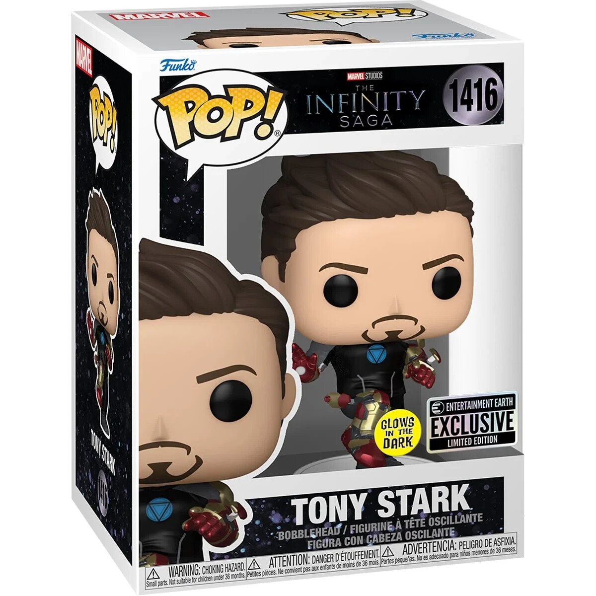 NEW}FUNKO POP Iron Man 3 Tony Stark Suit-Up Glow-in-the-Dark