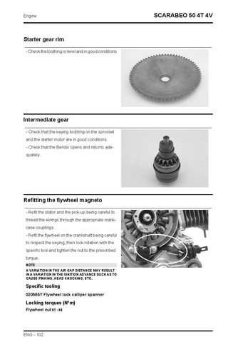 Aprilia Service Workshop Manual 2009 SCARABEO 50 4T 4V - Picture 6 of 12