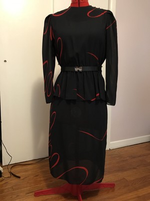 1940s chiffon dress