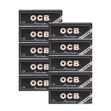 OCB Premium 1 1/4 Rolling Paper + Filter Tips (1.25 / 78mm Size) - (10 Booklets)
