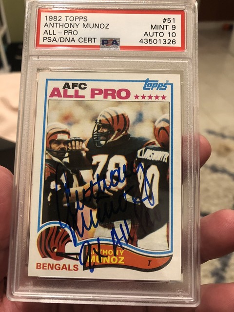 1982 Topps Anthony Munoz rc Auto PSA 9 With 10 Signature sp All Pro
