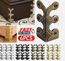 6 PCS Vintage Metal Antique Decorative Corner Guard Base Board Corner Protectors