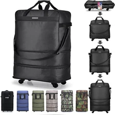 30" 32" 34" 42" Expandable Rolling Duffle Bag Wheeled Luggage Foldable Suitcase 