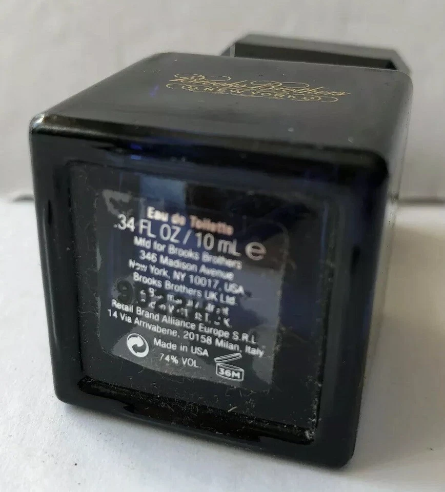 Brooks Brothers New York Gentlemen 0,34 OZ Eau de Toilette Spray Leer Anuncio NUEVO Foto 3 de 3