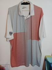 Nike Golf Tour Performance Dri-Fit Polo Shirt Size XL light gray Stripes Men's