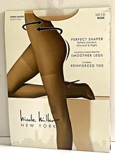 Nicole Miller New York Perfect Sheer Shaper Pantyhose Control Top Nude CD