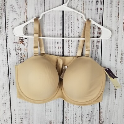NEW Cacique Multi-Way Strapless Underwire Bra 42DD Beige Lightly