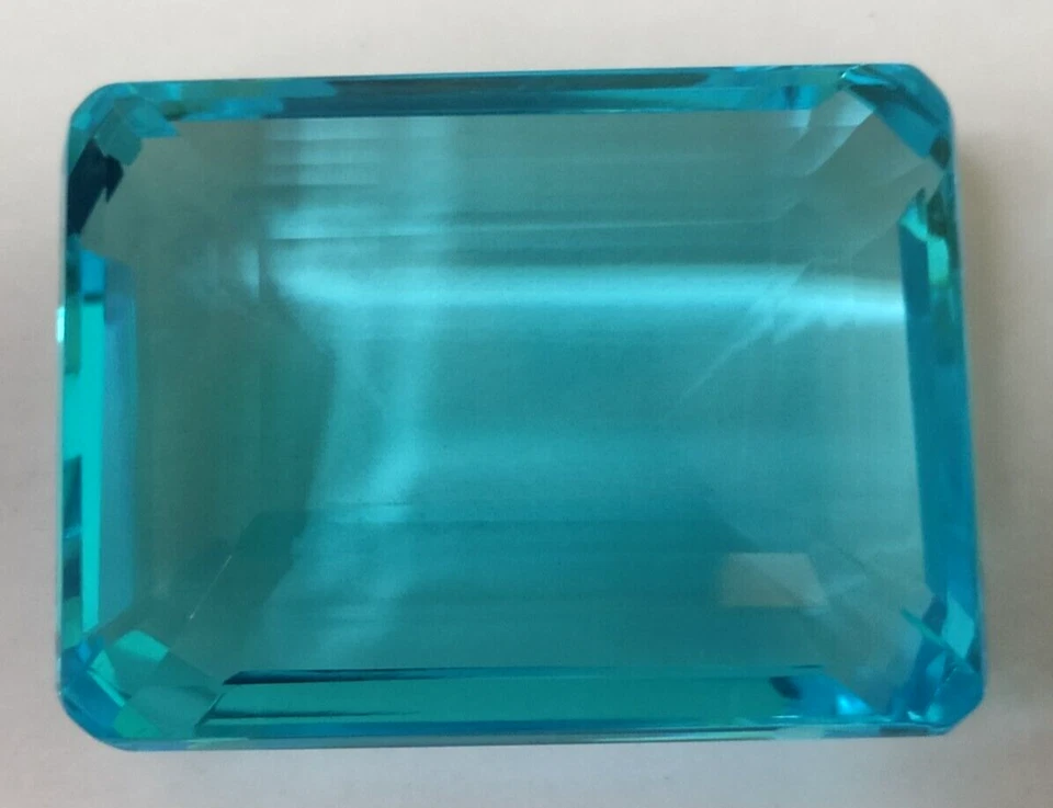 Large Swiss Blue Topaz 152.65 Ct. Emerald Cut Loose Gemstone for Ring & Pendant - Image 3 of 4