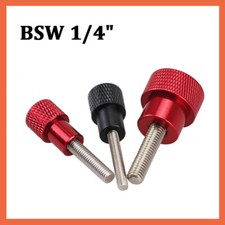 Knurled Thumb Screws Aluminium  Stainless Steel Hand Grip Knob Bolts BSW 1/4"