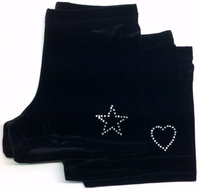 Gazelle Childs Gymnastics/Dance Shorts with Star/Heart Black - Main Image