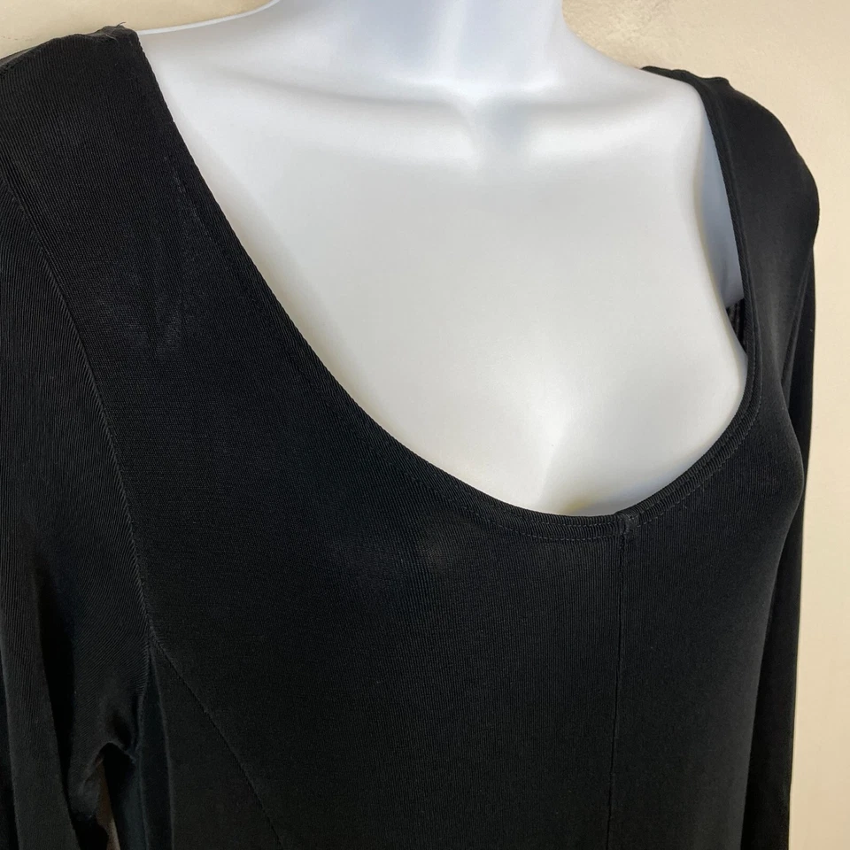 Kiara женщин Balletcore Midi путешествий платье размер L черный Flowy вязаная капсула нейтральный - Изображение 2 из 4