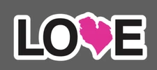 Love Michigan Vinyl Decal Car Truck SUV Laptop Michigan Sticker Free Shipping!