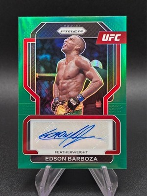 2022 Panini Prizm Edson Barboza Auto Green Prizm
