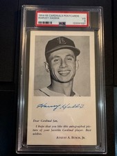 1954-55 Cardinals Postcards Harvey Haddix PSA 3 VG POP 1