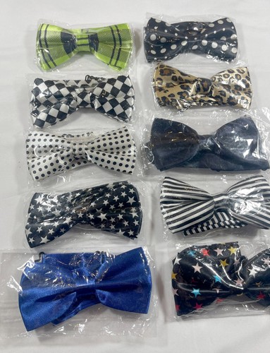 Lots 10 Classic Solid Satin Mens Adjustable Tuxedo Bowtie Wedding Party Bow Tie - Imagen 9 de 12