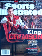 AJ McCarron - Alabama - Autographed Sports Illustrated - 11/25/13 No Label