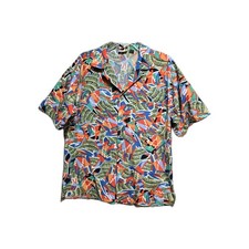 Vintage Gottex Men's Button Up Shirt Short Sleeve M Multicolor