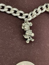 VTG Charm Pendant 3D Sterling Silver Disney Minnie Mouse 925 Mickey 1980 s EUC