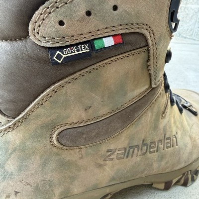 Zamberlan 4014 Lynx MID GTX  RR BOA Vibram 3D Camo Hydronic Brown Men 10 Zamberlan 4014 Lynx Mid GTX RR BA - Camo Hunting Boots Made  main image 3
