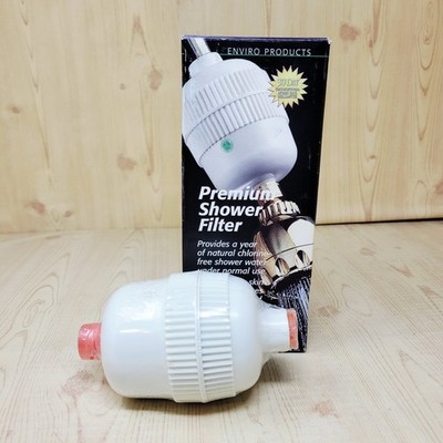 Premium Shower Filter by New Wave Enviro Gloss White Finish NEW OPEN BOX 